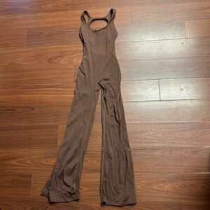Brown Sleeveless Jumpsuit